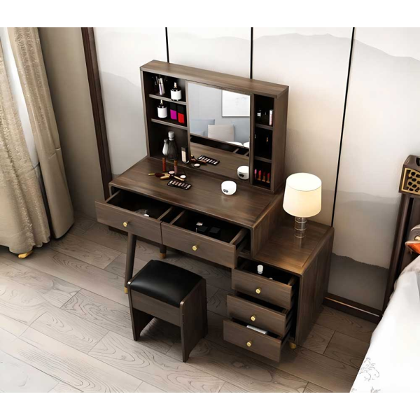 Bàn trang điểm gỗ mẫu 1 – Lựa chọn tinh tế và bền đẹp cho phòng ngủ hiện đại