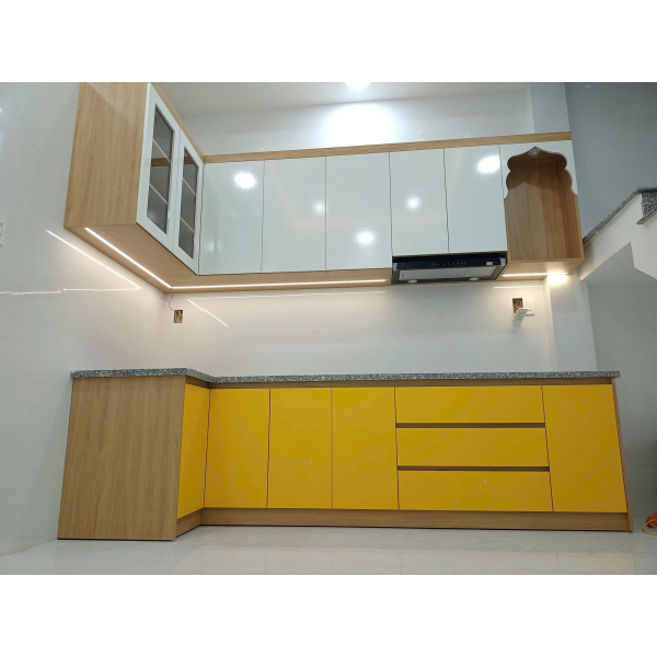 Tủ bếp chữ L mẫu 3