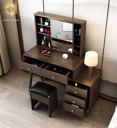 Bàn trang điểm gỗ mẫu 1 – Lựa chọn tinh tế và bền đẹp cho phòng ngủ hiện đại