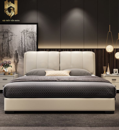 Giường bọc nệm mẫu 3