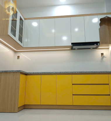 Tủ bếp chữ L mẫu 3