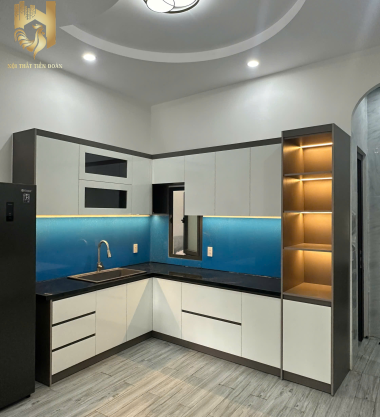 Tủ bếp chữ L mẫu 4