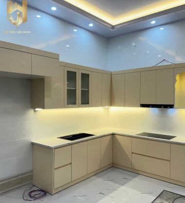 Tủ bếp chữ L mẫu 5